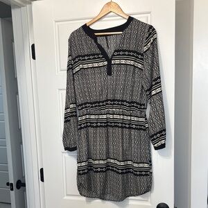 Peppermint Black and White Patterned Dress